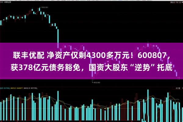 联丰优配 净资产仅剩4300多万元！600807，获378亿元债务豁免，国资大股东“逆势”托底
